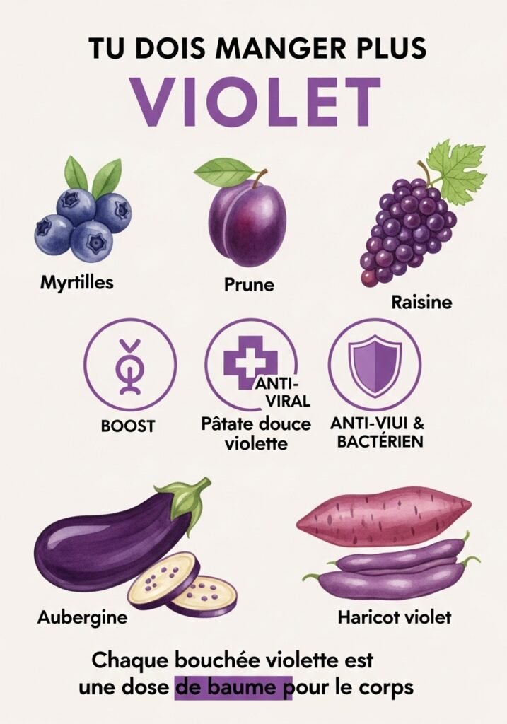 les aliments violets
