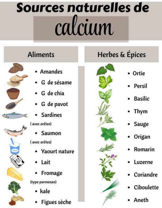 surce de calcium