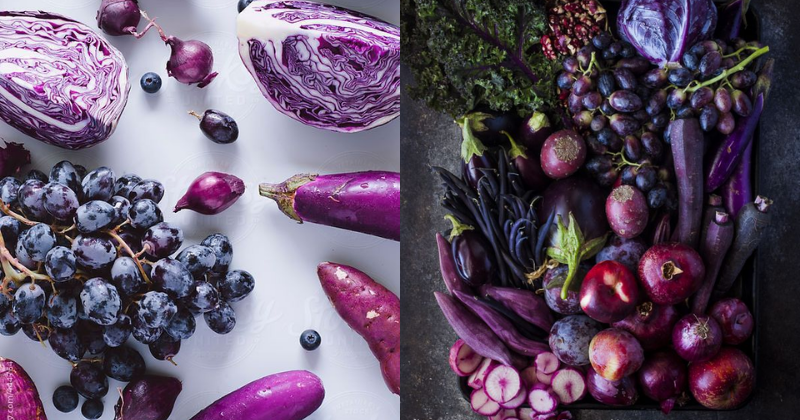les aliments violets